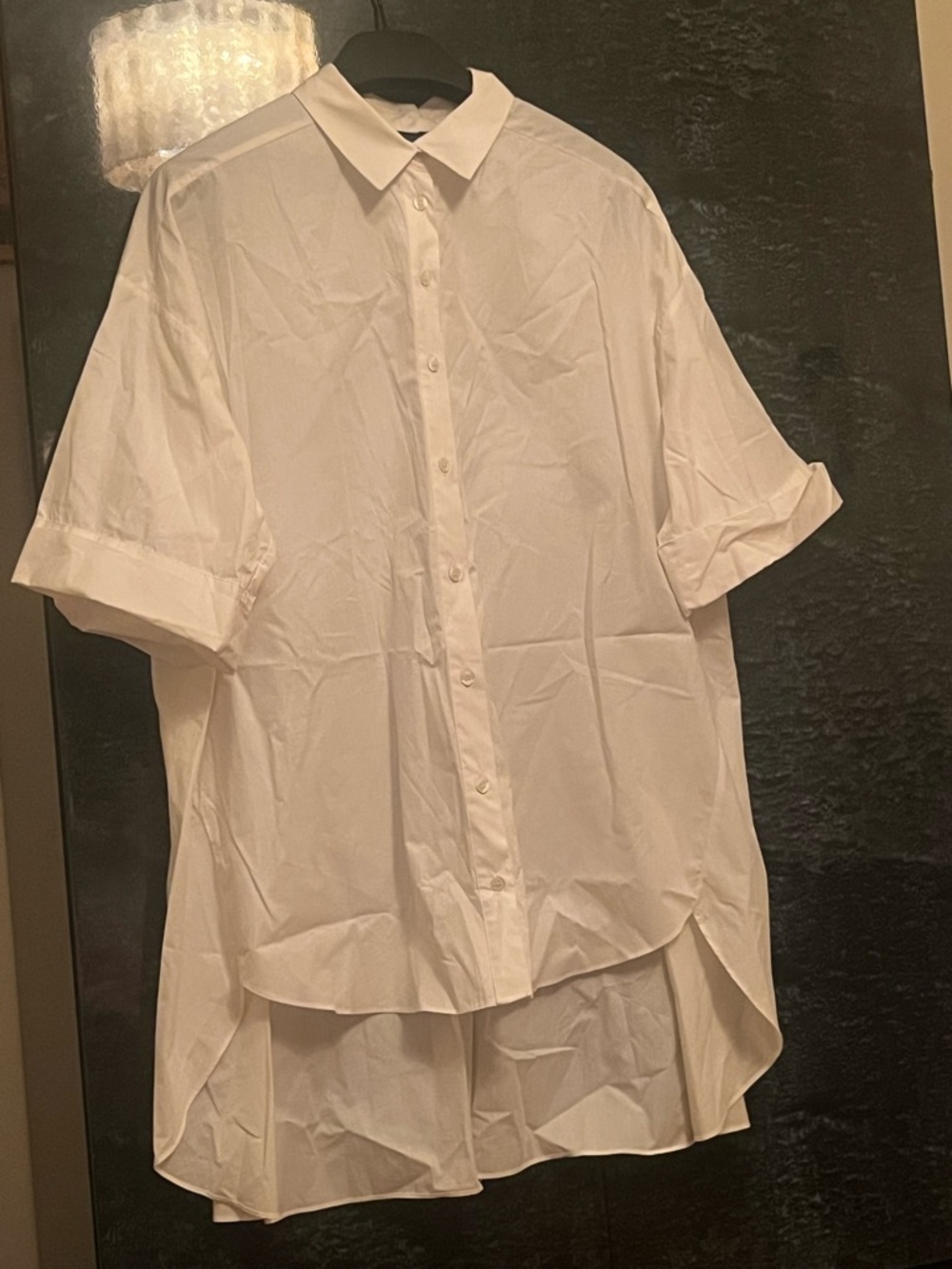 Zara Women's White High Low Shirt or Shirt Dress